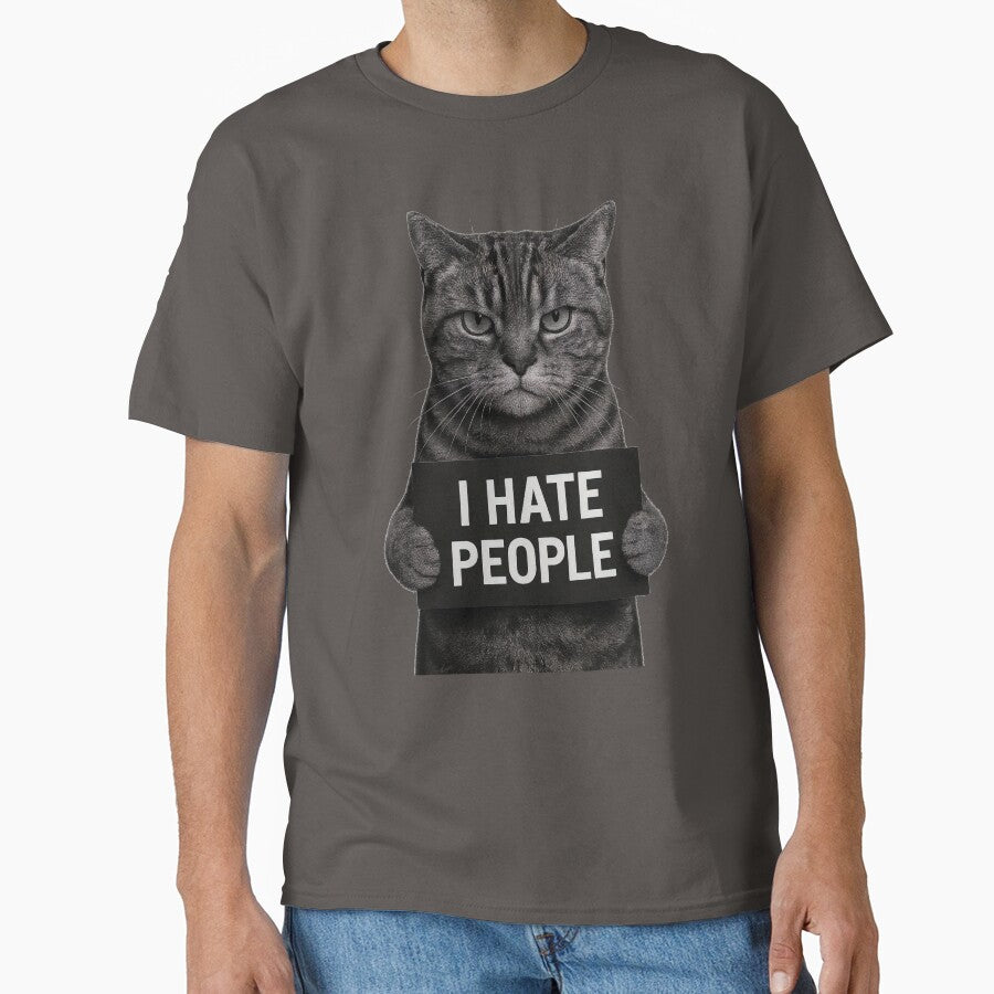 I Hate People - Angry Cat by AIEverything T-Shirts, Hoodie, Sweatshirt | BlankRebels.com (Image 1)
