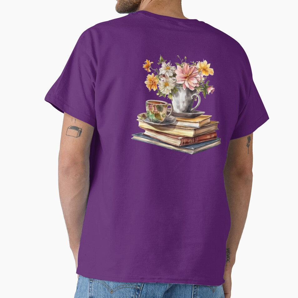 Coffee, Books and Flowers by Sketch-Shack T-Shirts, Hoodie, Sweatshirt | BlankRebels.com (Image 1)