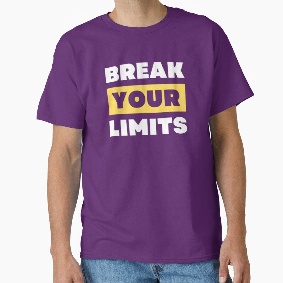 Break Your Limits Typography – Bold Motivational Gym Quote Streetwear Design by Rebel Weave