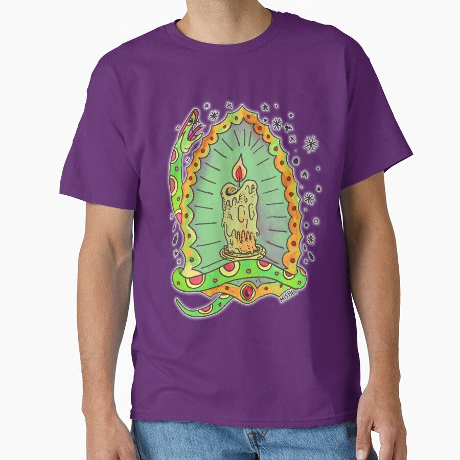 SNAKE AND CANDLE by Travis Scotti T-Shirts, Hoodie, Sweatshirt | BlankRebels.com (Image 1)