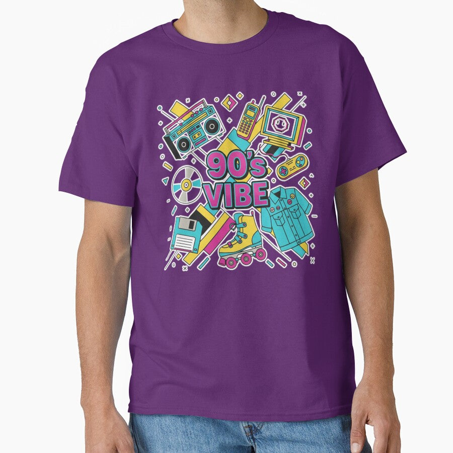90s Nostalgia Vibes – Retro Symbols, Icons & Memories of the 1990s by GlobalBoom T-Shirts, Hoodie, Sweatshirt (Image 1)