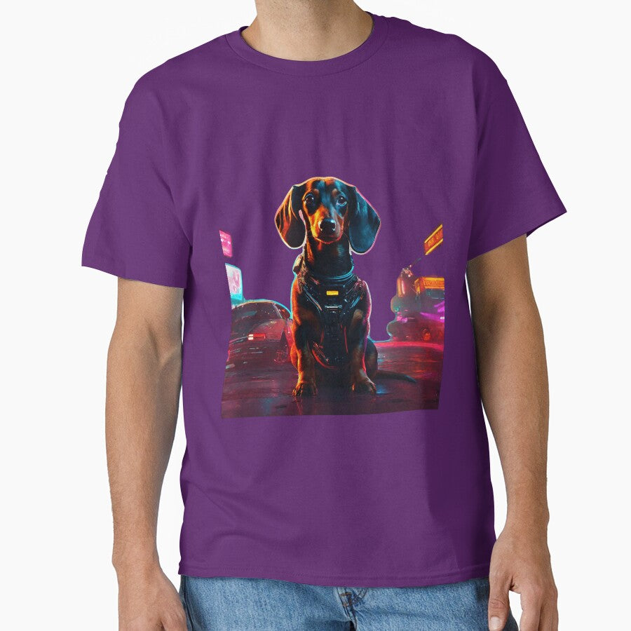 Cyberpunk daschund by Desordian