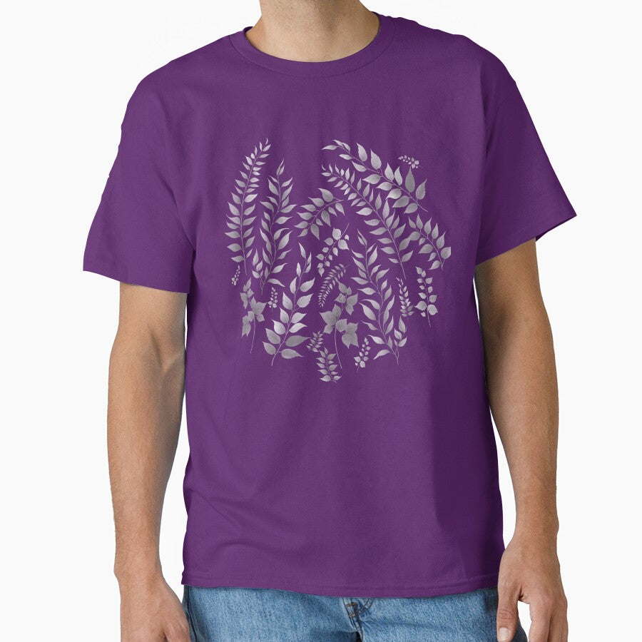 Greenery Botanical Print Lavender Purple by SilverPegasus T-Shirts, Hoodie, Sweatshirt | BlankRebels.com (Image 1)