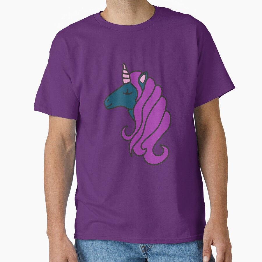 Midnight Dark Unicorn - Navy Blue and Purple - Cute Kawaii by SteamParliament T-Shirts, Hoodie, Sweatshirt (Image 1)