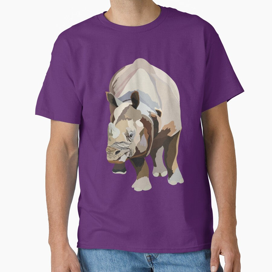 J is for Javan Rhino,Javan Rhino Artwork & Designs | Rare Rhino Collection for Wildlife Lovers by... (Image 1)