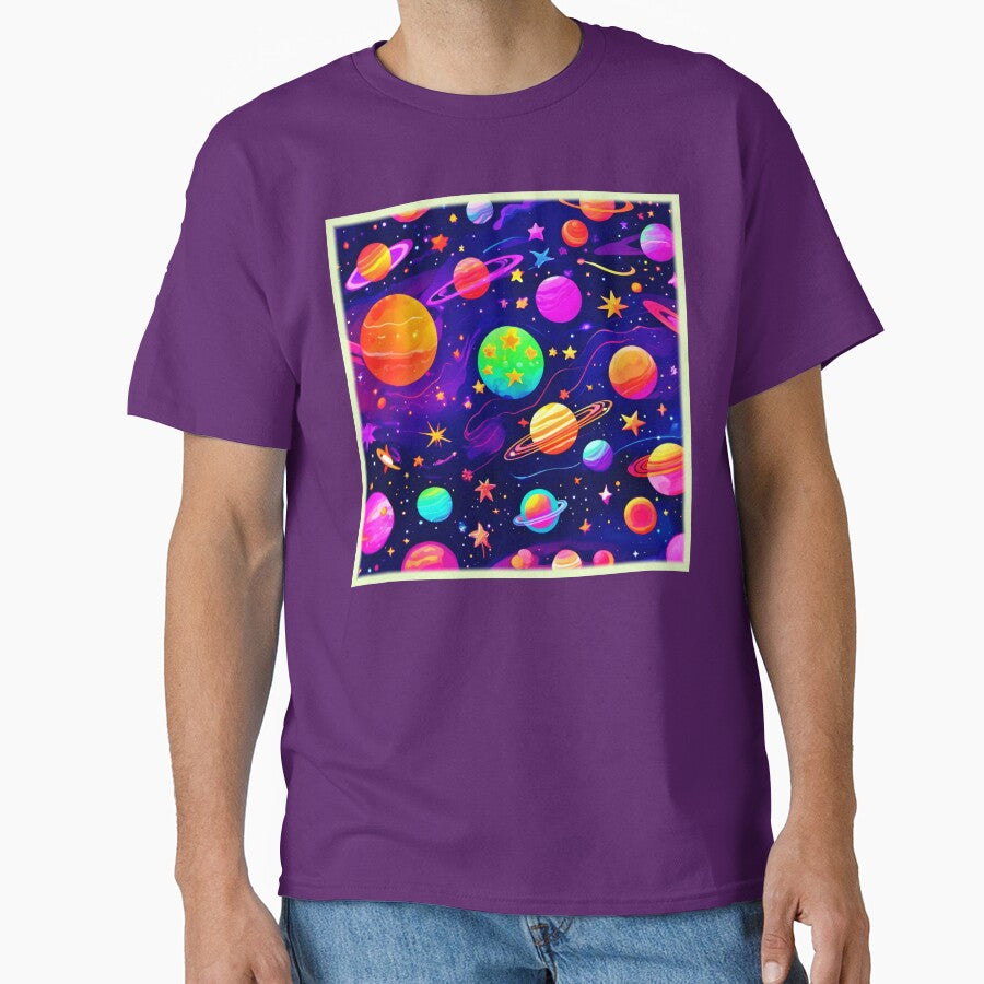 Colorful Space Pattern by Health And Fitness Posts e-Store T-Shirts, Hoodie, Sweatshirt | BlankRebels.com (Image 1)