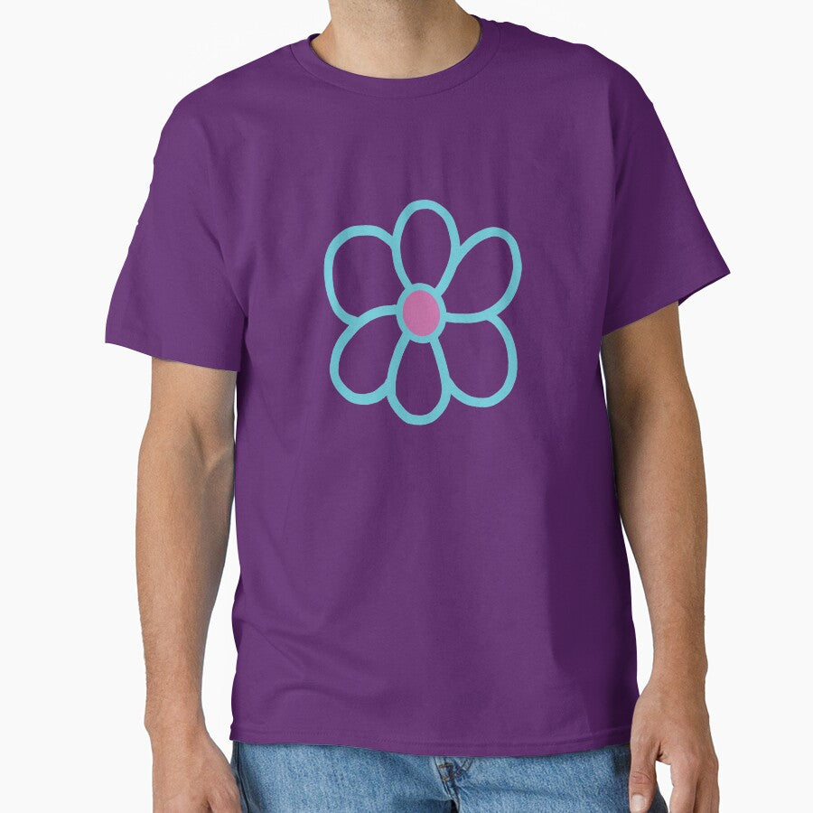 Big Simple Six Petal Flower in Aqua Blue by BelindaFuller T-Shirts, Hoodie, Sweatshirt | BlankRebels.com (Image 1)