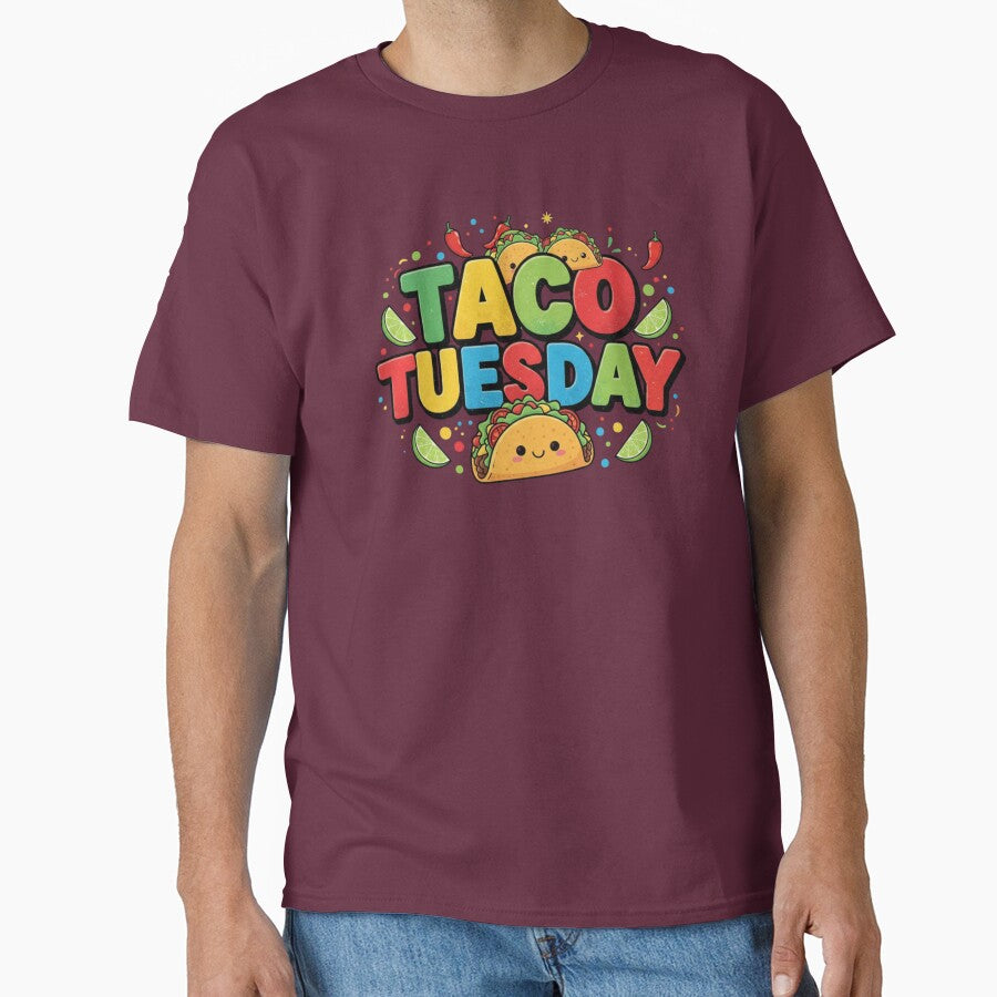 Cute Taco Tuesday Illustration by GenzShoppingHub T-Shirts, Hoodie, Sweatshirt | BlankRebels.com (Image 1)