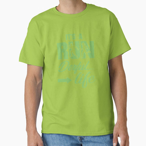 It's A Run Derful Life - Running Quotes -  Marine Green, Army Green, Black, White - Marathoner Gift, Runner's... (Image 1)