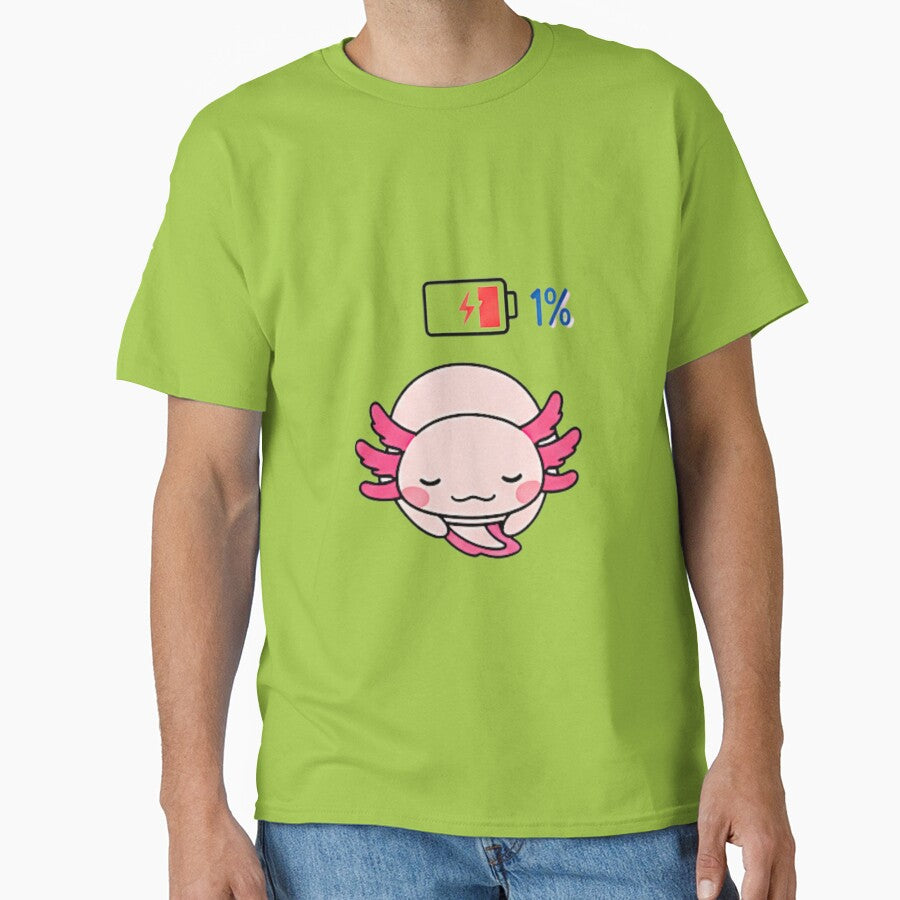 Axolotl Battery 1% Low Energy by bindusingla T-Shirts, Hoodie, Sweatshirt | BlankRebels.com (Image 1)