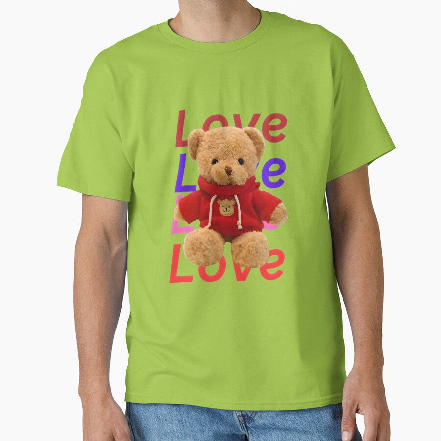 Cute Teddy Bear in Red Hoodie – Cozy Love Aesthetic Design by LoveVibePrints T-Shirts, Sweatshirt | BlankRebels.com (Image 1)