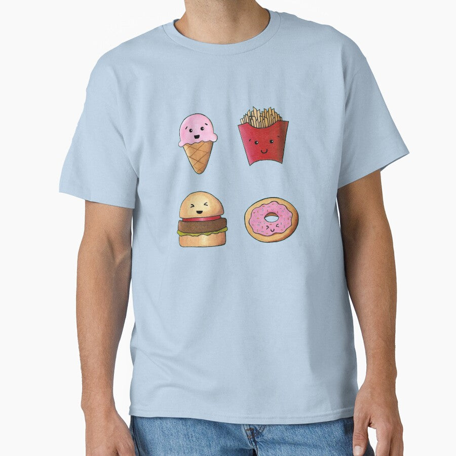 Kawaii Fast Food, Turquoise by christinaashman T-Shirts, Hoodie, Sweatshirt | BlankRebels.com (Image 1)