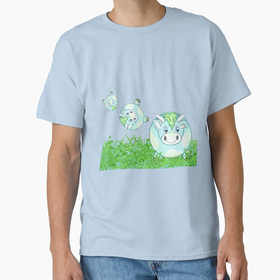 kawaii cow in grass by BeingNow T-Shirts, Hoodie, Sweatshirt | BlankRebels.com (Image 1)