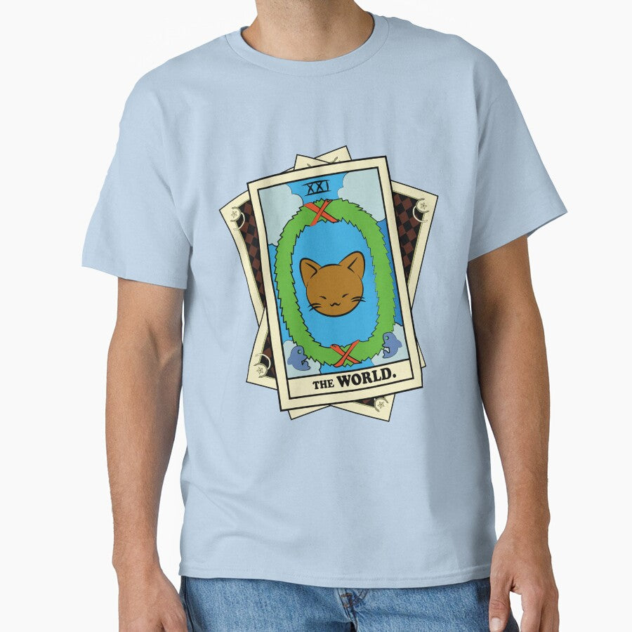 TAROT CARDS DECK | THE WORLD. | FORTUNE CAT by FalconLifeStore T-Shirts, Hoodie, Sweatshirt | BlankRebels.com (Image 1)