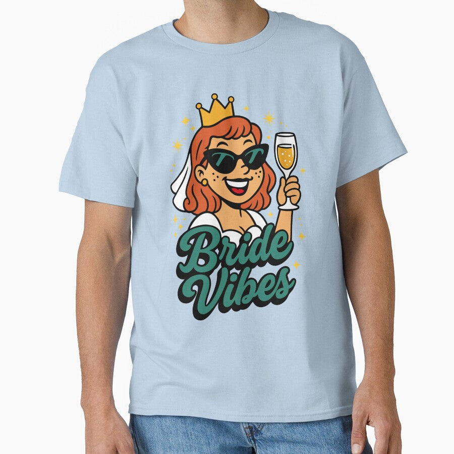 Retro Bride Vibes – Bachelorette Party Design by Moodoo Design T-Shirts, Hoodie, Sweatshirt | BlankRebels.com (Image 1)