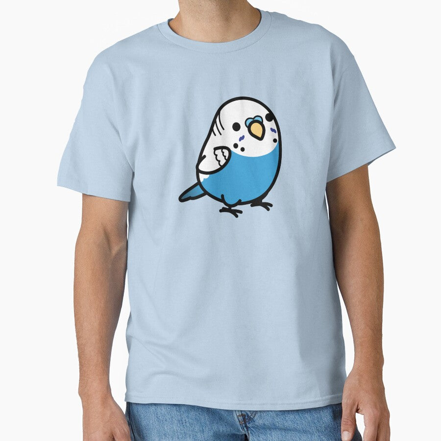 Chubby Blue Budgie - Male by birdhism T-Shirts, Hoodie, Sweatshirt | BlankRebels.com (Image 1)