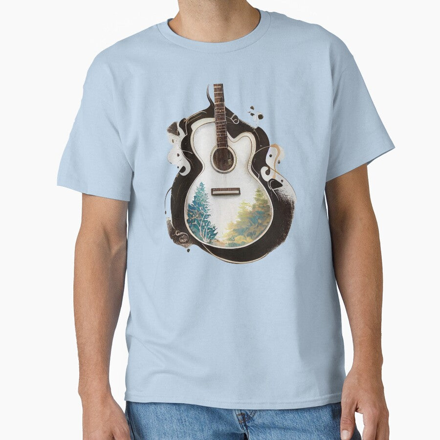 Fusion of Guitar and Nature - Vintage by Silvio K. T-Shirts, Hoodie, Sweatshirt | BlankRebels.com (Image 1)
