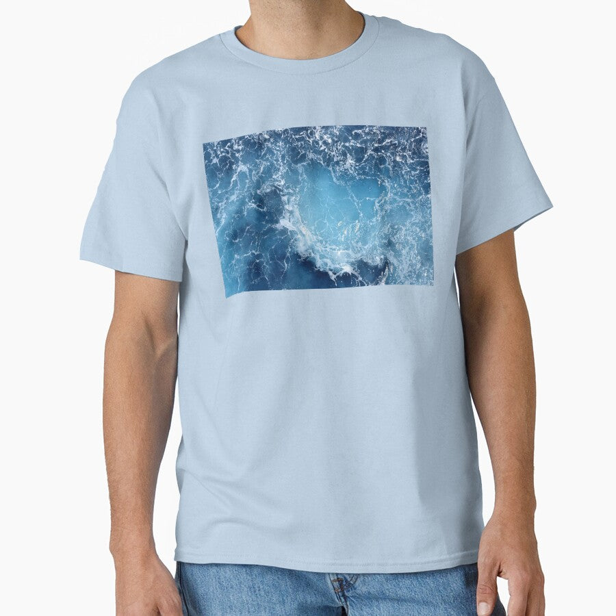 Blue Ocean Waves by thegreenclock T-Shirts, Hoodie, Sweatshirt | BlankRebels.com (Image 1)