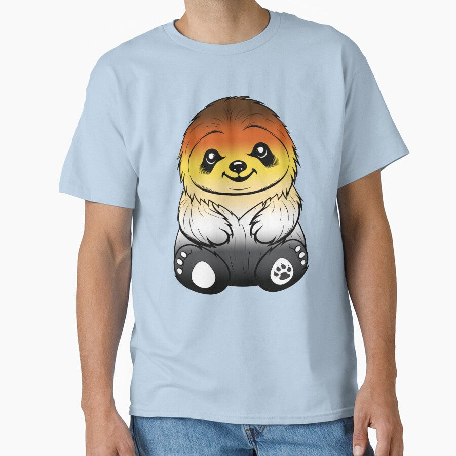 Cute Gay Bear Pride Flag Sloth, Subtle Kawaii Bear Sloth Design by Travelslightly T-Shirts, Hoodie, Sweatshirt (Image 1)