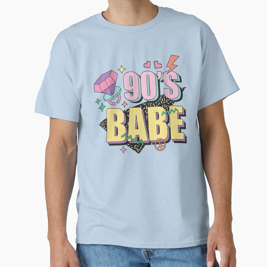 90s babe colorful retro-style design by Acim0 T-Shirts, Hoodie, Sweatshirt | BlankRebels.com (Image 1)