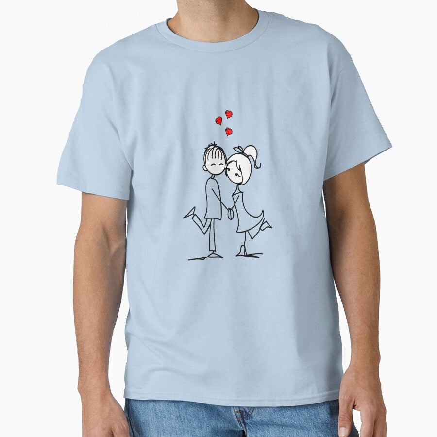 Cute Romantic Couple Love Illustration by AmetistLight T-Shirts, Hoodie, Sweatshirt | BlankRebels.com (Image 1)