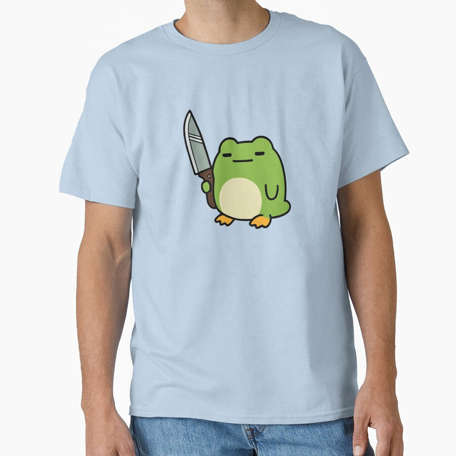 Knife Frog Meme Sticker – Funny Angry Frog T-Shirts, Hoodie, Sweatshirt