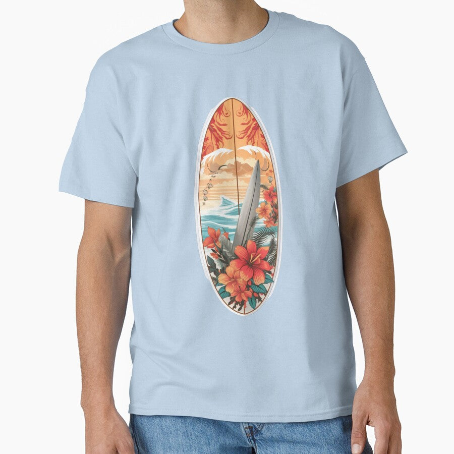 Surfing Board Flowers T-Shirts, Hoodie, Sweatshirt