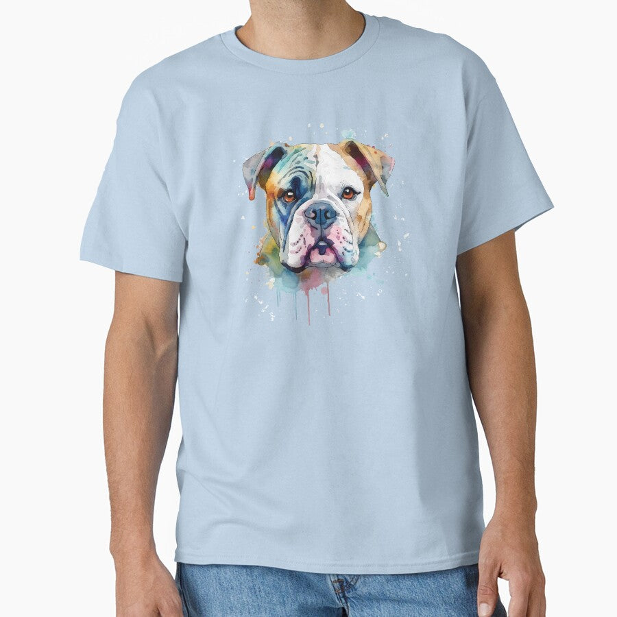 Watercolor American Bulldog T-Shirts, Hoodie, Sweatshirt