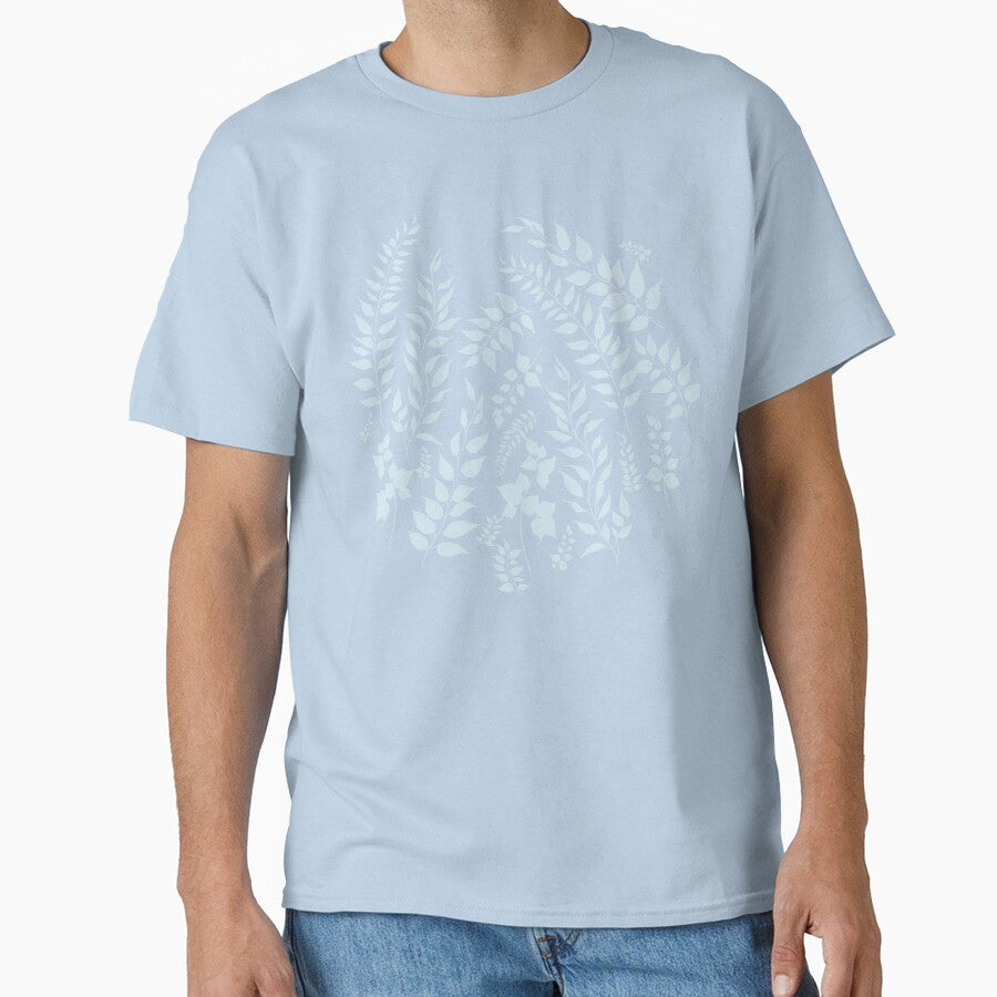 Greenery Botanical Print Light Blue by SilverPegasus T-Shirts, Hoodie, Sweatshirt | BlankRebels.com (Image 1)