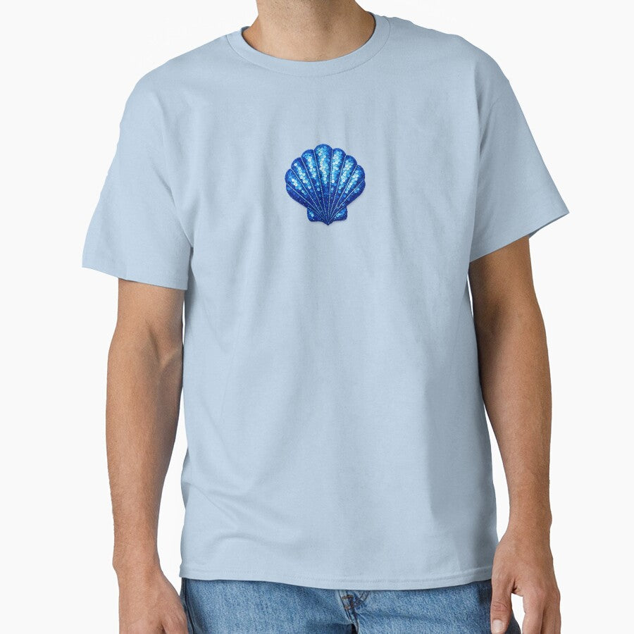 Blue Sequin Seashell by parisiantoast T-Shirts, Hoodie, Sweatshirt | BlankRebels.com (Image 1)