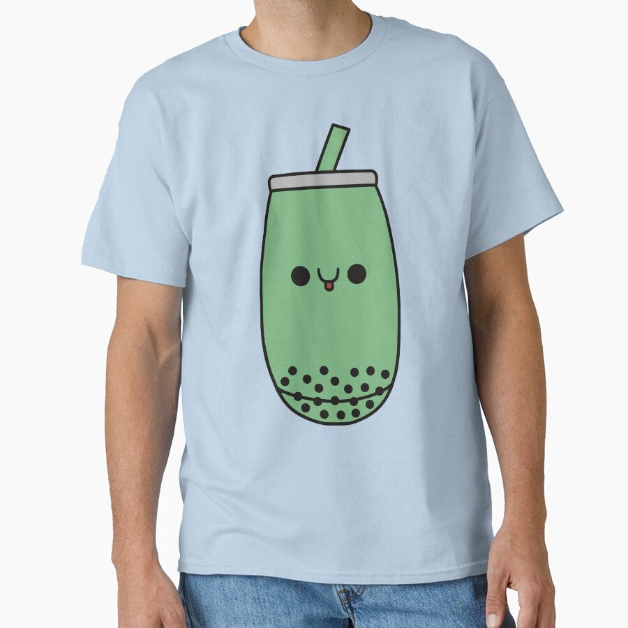 Cute Kawaii Honeydew Bubble Tea by KawaiiByDice T-Shirts, Hoodie, Sweatshirt | BlankRebels.com (Image 1)