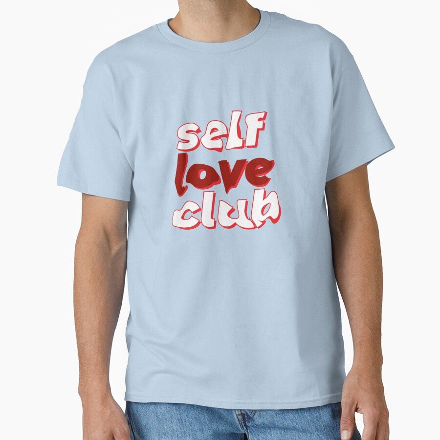 Self Love Club Graphic – Bold Red & White Empowerment Design by JCLegacy T-Shirts, Hoodie, Sweatshirt (Image 1)