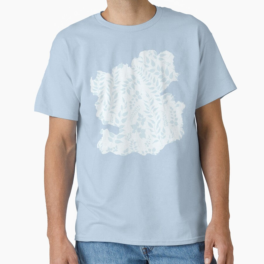 Greenery Botanical Print Blue Leaves by SilverPegasus T-Shirts, Hoodie, Sweatshirt | BlankRebels.com (Image 1)