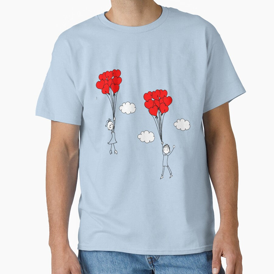 Matching Couple Heart Balloons Design by AmetistLight T-Shirts, Hoodie, Sweatshirt | BlankRebels.com (Image 1)