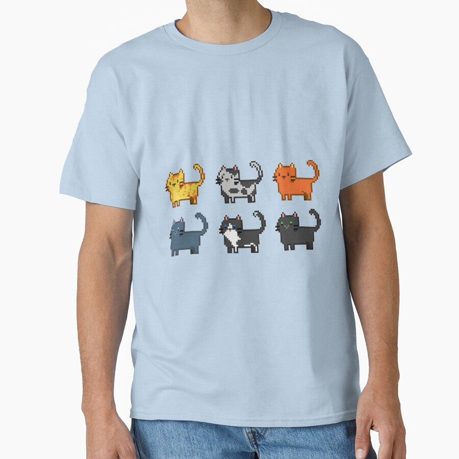 Cute Pixel Cats Two Rows T-Shirts, Hoodie, Sweatshirt