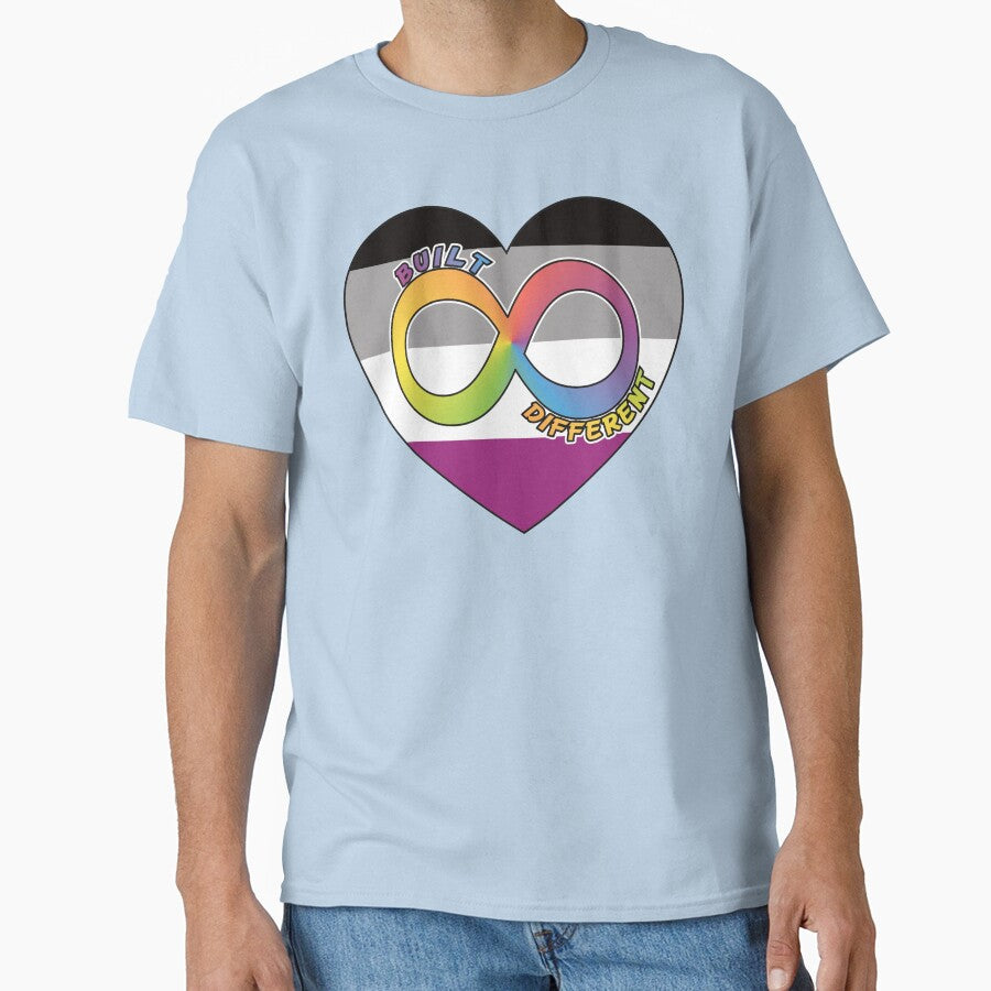Built Different | Neurodivergent + Asexual Pride by Cryptid-Ohio T-Shirts, Hoodie, Sweatshirt | BlankRebels.com (Image 1)