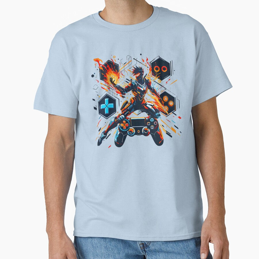 PlayStation Gaming Hero Fire Controller Art by DrawDrip