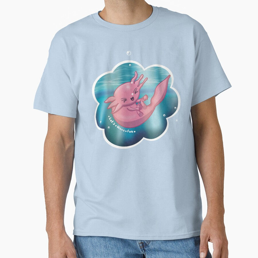 Let’s have fun: cute Axolotl swimming by Catphonesoup T-Shirts, Hoodie, Sweatshirt | BlankRebels.com (Image 1)