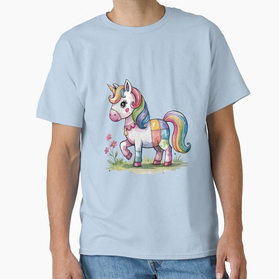 Rainbow Unicorn - Patchwork Animal by PawPrintStyles T-Shirts, Hoodie, Sweatshirt | BlankRebels.com (Image 1)