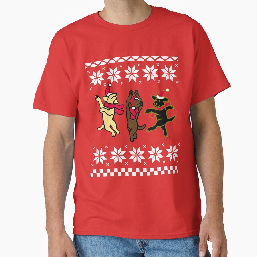 Happy Dancing Labradors Christmas by HappyLabradors T-Shirts, Hoodie, Sweatshirt | BlankRebels.com (Image 1)