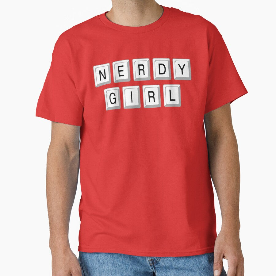 Nerdy Girl Computer and Social Media Art by Rightbrainwoman T-Shirts, Hoodie, Sweatshirt | BlankRebels.com (Image 1)