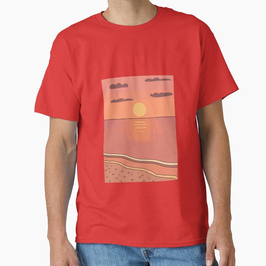 Sunset Minimalist Landscape T-Shirts, Hoodie, Sweatshirt