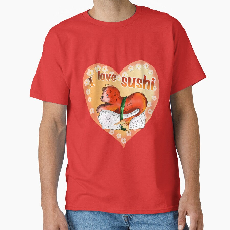 Sushi lover red catfish sushi by CuisineCat T-Shirts, Hoodie, Sweatshirt | BlankRebels.com (Image 1)