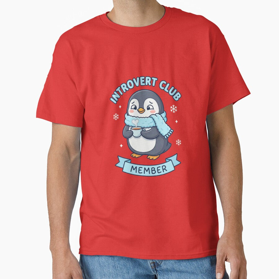 Introvert Club Member - Socially Awkward Penguin Vector by devilfronty T-Shirts, Hoodie, Sweatshirt (Image 1)