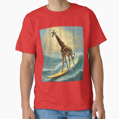 "Giraffe Surfing: A Captivating Image of Wildlife in Action" by Artisticanvas T-Shirts, Hoodie, Sweatshirt (Image 1)