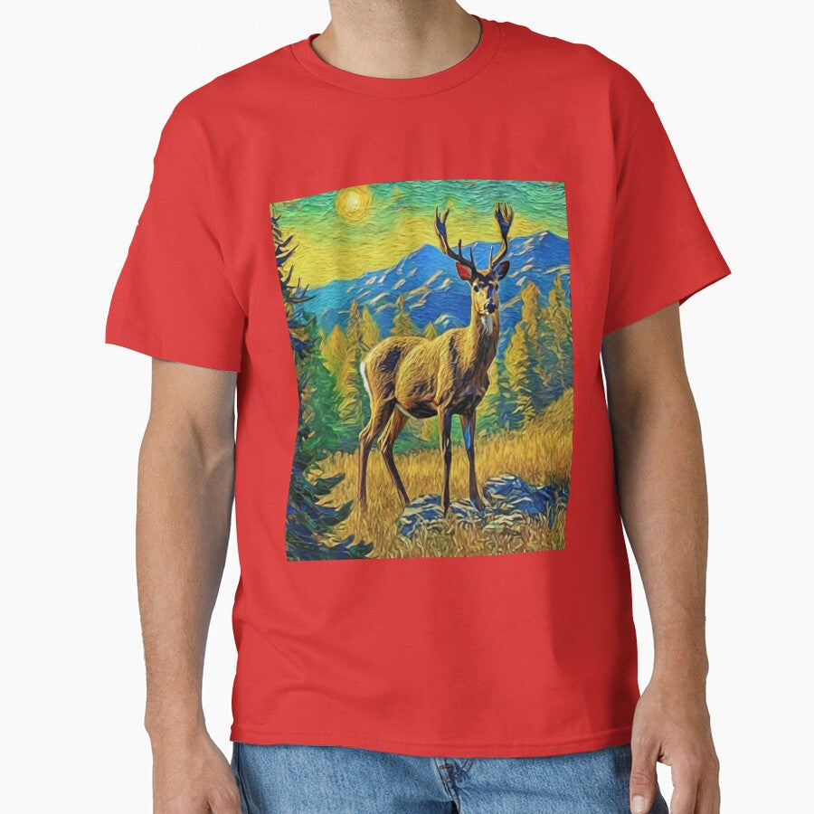 "Majestic Deer in the Montana Wilderness" by Artisticanvas T-Shirts, Hoodie, Sweatshirt | BlankRebels.com (Image 1)