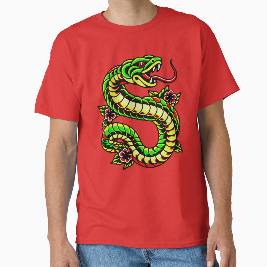 Vintage snake tattoo design by mwb1274 T-Shirts, Hoodie, Sweatshirt | BlankRebels.com (Image 1)