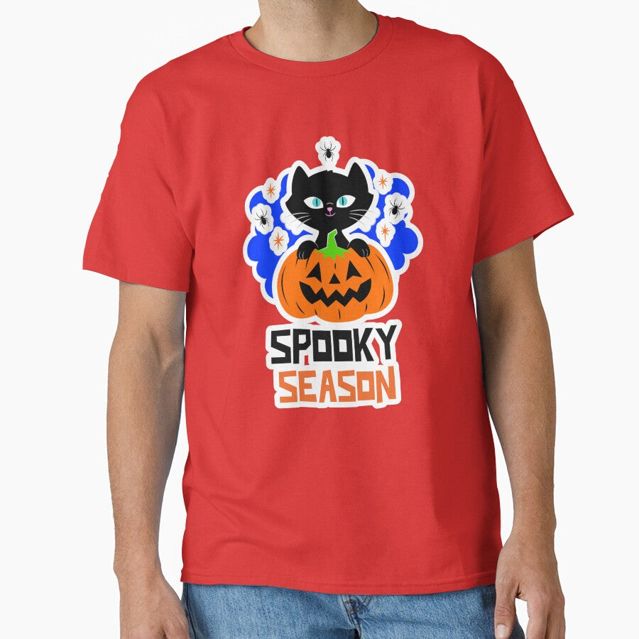 Spooky Season Black Cat Pumpkin by Sartoris Art T-Shirts, Hoodie, Sweatshirt | BlankRebels.com (Image 1)
