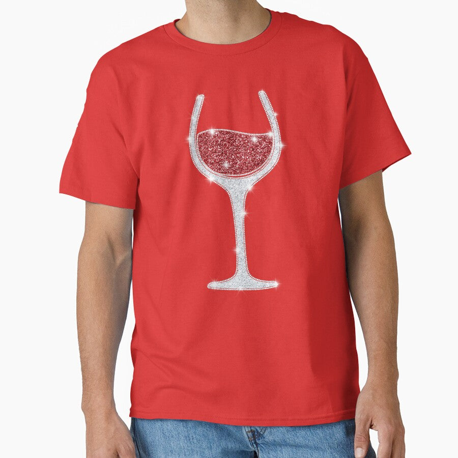 Burgundy Red Wine Glass, Funny Christmas T-Shirt by evaspark