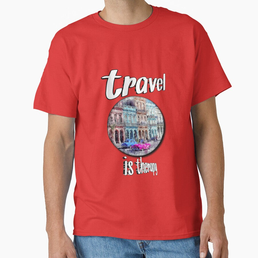 Travel is Therapy by Evanbabu T-Shirts, Hoodie, Sweatshirt | BlankRebels.com (Image 1)